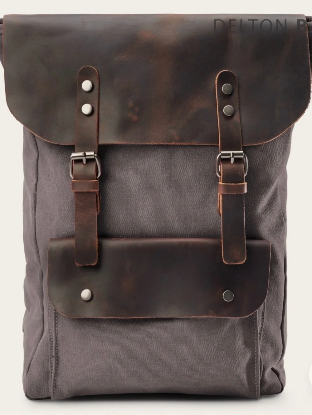 Trendhim Outstanding Accessories - Leather and Canvas Messenger Bag